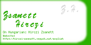 zsanett hirczi business card